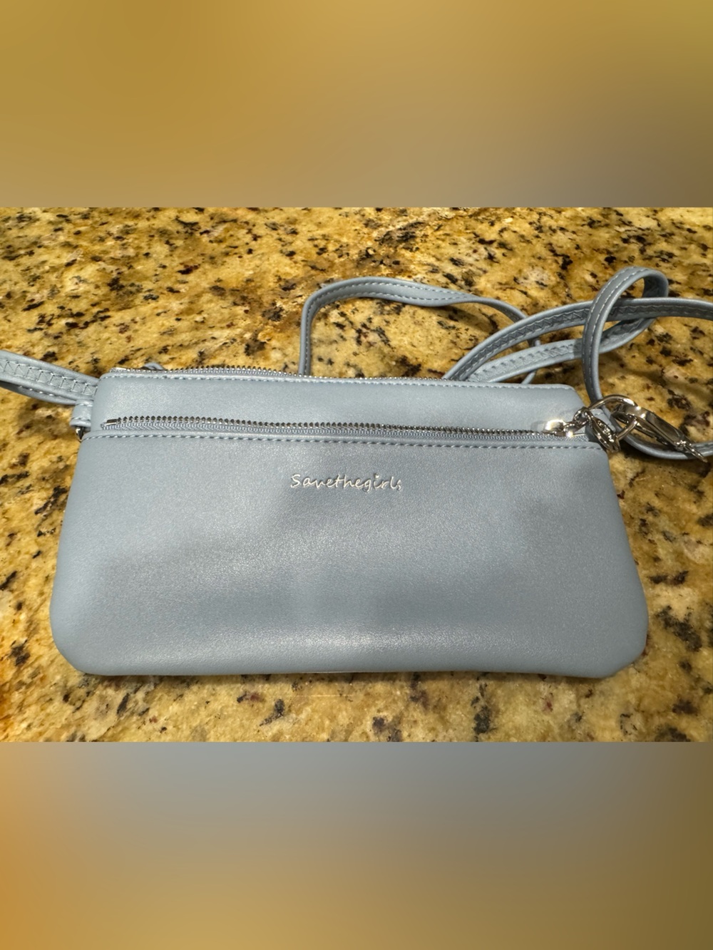Savethegirls Powder Blue Wristlet/ Crossbody Bag